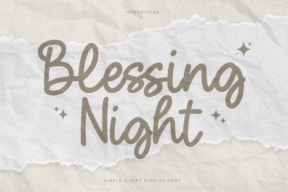 Blessing Night: A Bold Script Font for Modern Editorial Design