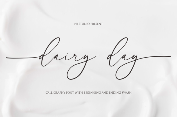Dairy Day: A Modern Calligraphy Font for Elegant Branding