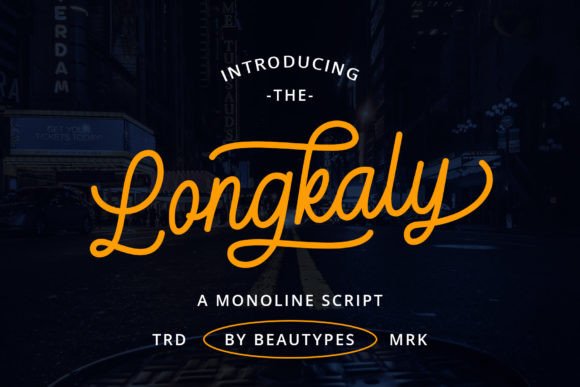 Longkaly: A Vintage-Inspired Monoline Font for Web Designers