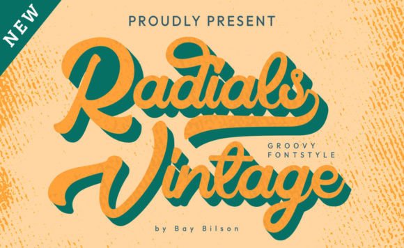 Radial Vintage: A Groovy Script Typeface for Makers and Creative Sellers