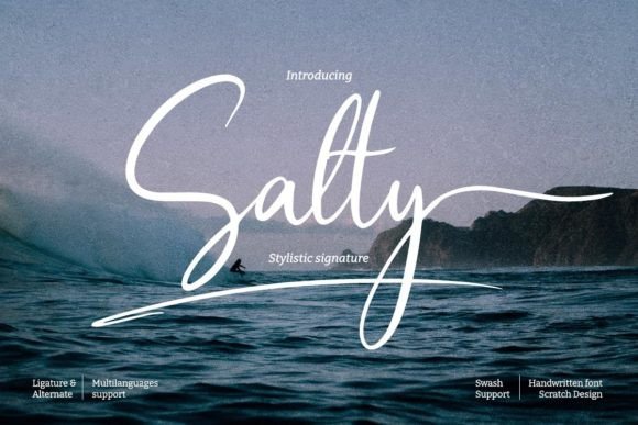 Salty: A Stylish Script Font for Modern Campaign Design