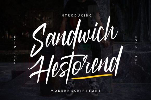 Sandwich Hestorend: A Modern Script Font for Editorial Elegance