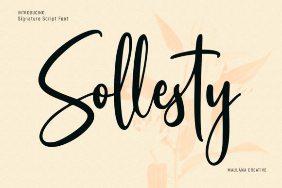 Sollesty: A Signature Script Font That Elevates Your Business Branding