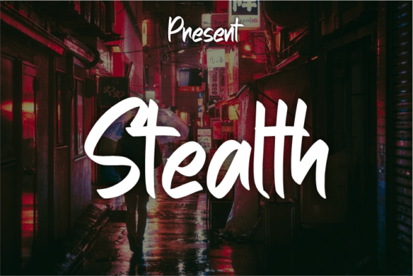 Stealth: A Modern Script Typeface for Elegant Brand Identities