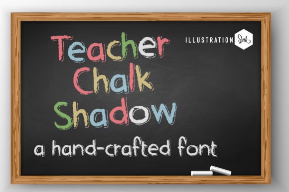Teacher Chalk Shadow: A Charming Handwritten Font for Editorial Design